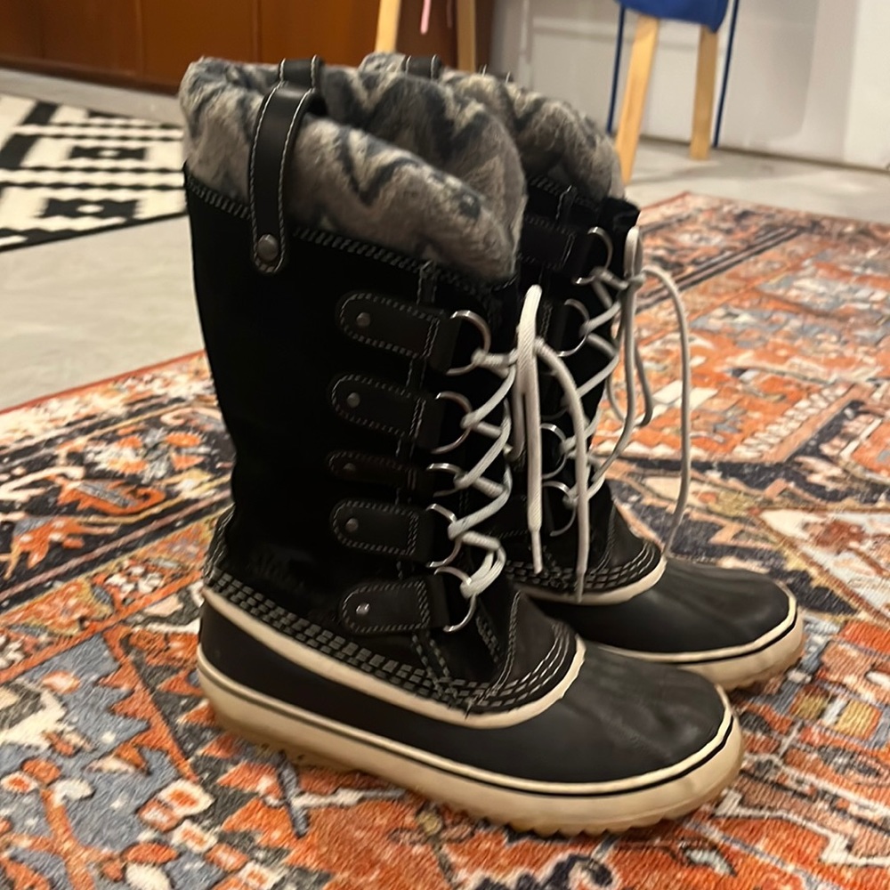 Sorel Womens Joan of Arctic Knit II Black Size 9